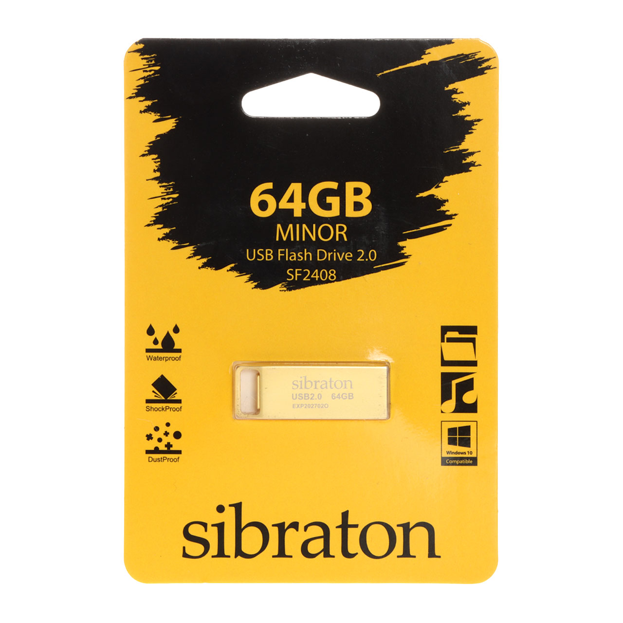 Sibraton Minor SF2408 USB2.0 Flash Memory-64GB (گارانتی متین) طلایی